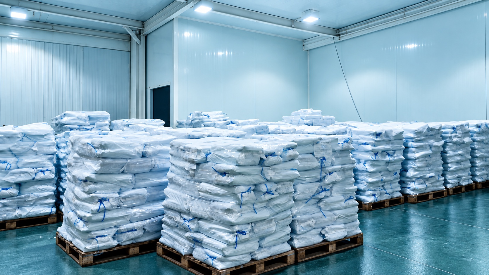 Producto terminado almacenado en cámara de frío